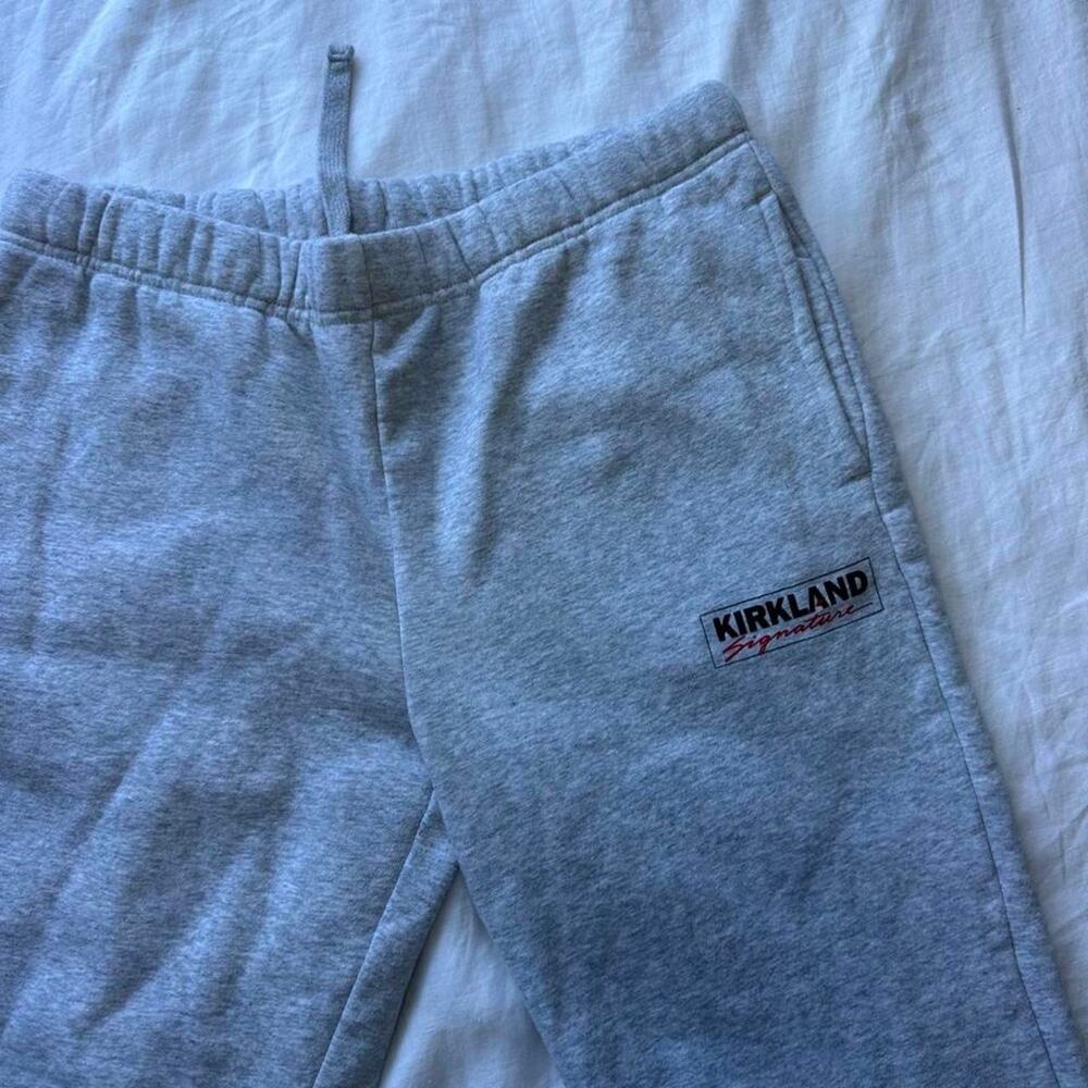 Gray kirkland signature sweatpants size